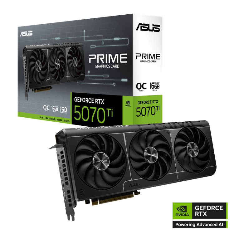 کارت گرافیک ایسوس حافظه۱۶ گیگابایت ASUS PRIME GeForce RTX™ 5070 Ti 16GB GDDR7 OC Edition