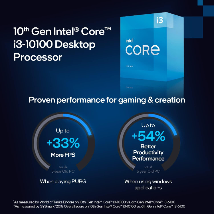 پردازنده کامپیوتر اینتل Intel® Core™ i3 processor 10100 TRAY