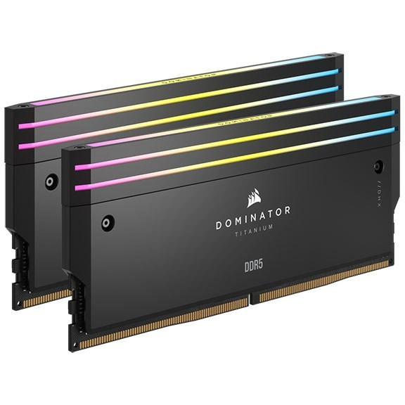 رم کامپیوتر کورسیر دو کاناله Dominator Titanium فرکانس 7000 مگاهرتز DDR5 تایمینگ CL40 حافظه 96 گیگابایت
