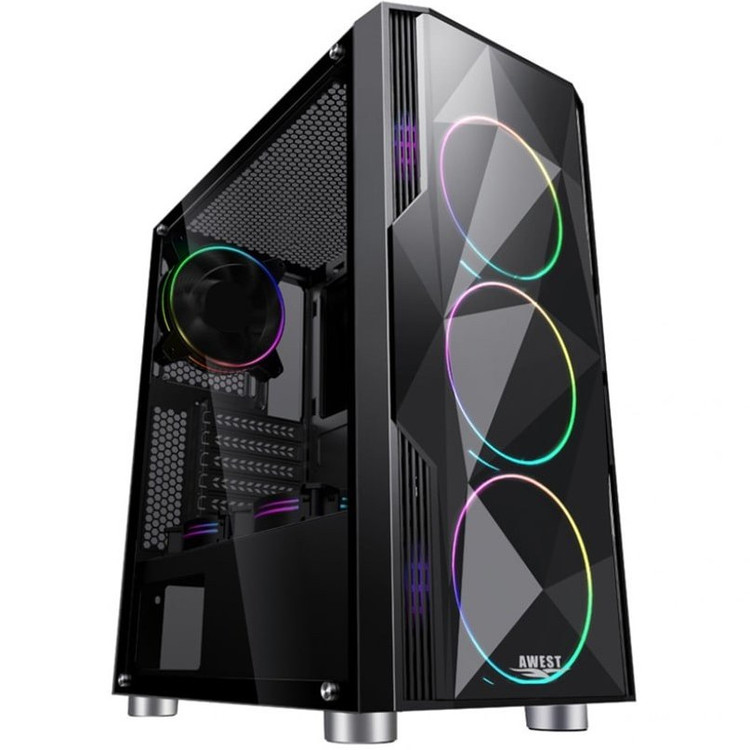 کیس کامپیوتر اوست GT AV02 BG ARGB Mid Tower مشکی