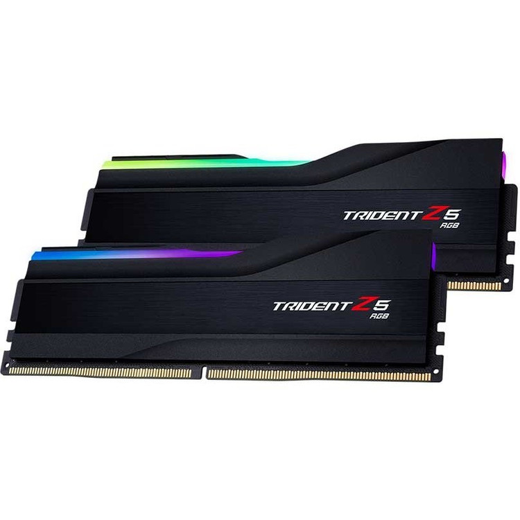 رم کامپیوتر جی اسکیل دو کاناله مدل Trident Z5 RGB فرکانس 6400 مگاهرتز DDR5 تایمینگ CL32 حافظه 32 گیگابایت