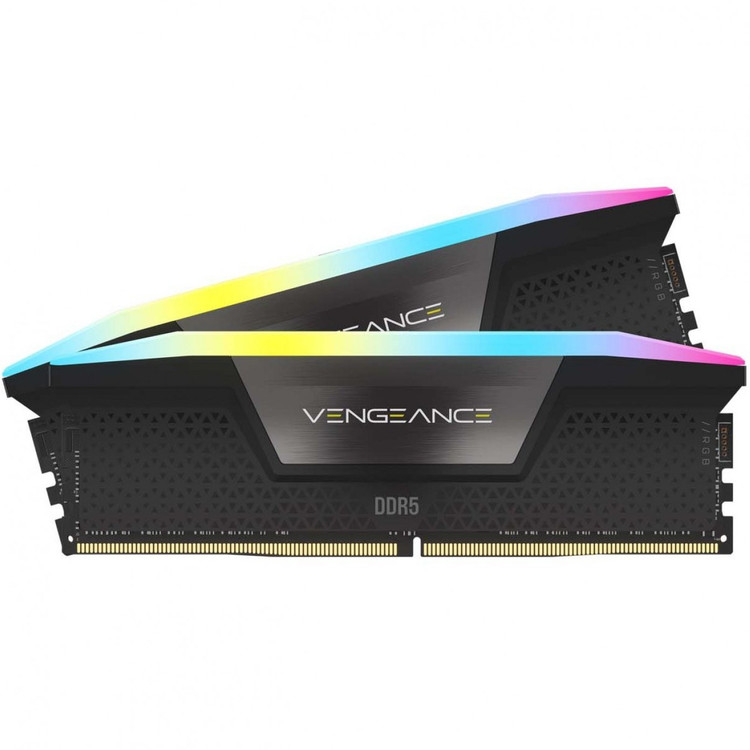 رم کامپیوتر کورسیر دو کاناله مدل Vengeance RGB فرکانس 6000 مگاهرتز DDR5 تایمینگ CL36 حافظه 32 گیگابایت