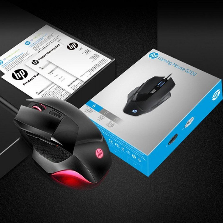 ماوس گیمینگ اچپی مدل G200 با نورپردازی RGB و باسیم