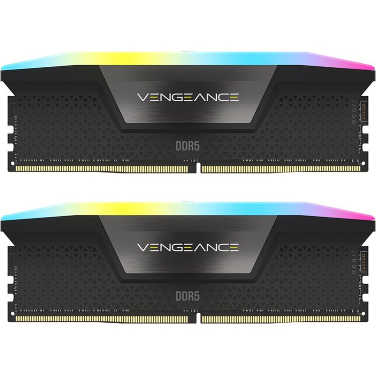 رم کامپیوتر کورسیر دو کاناله مدل VENGEANCE RGB فرکانس 5200 مگاهرتز DDR5 تایمینگ CL40 حافظه 32 گیگابایت