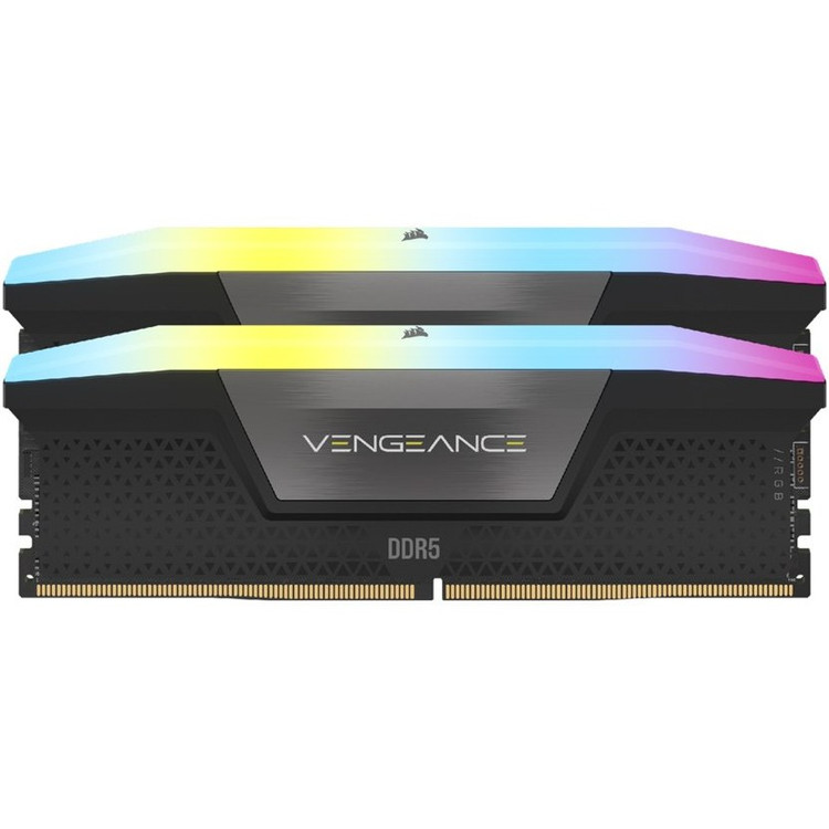رم کامپیوتر کورسیر دو کاناله مدل VENGEANCE RGB فرکانس 5200 مگاهرتز DDR5 تایمینگ CL40 حافظه 32 گیگابایت