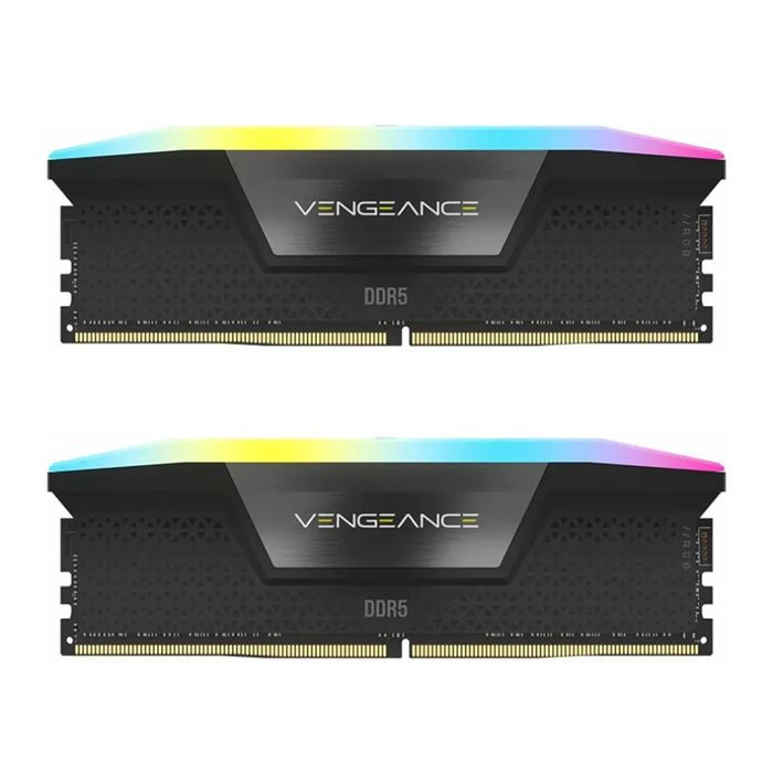 رم کامپیوتر DDR5 دو کاناله 6000 مگاهرتز CL38 کورسیر مدل VENGEANCE RGB ظرفیت 64 گیگابایت