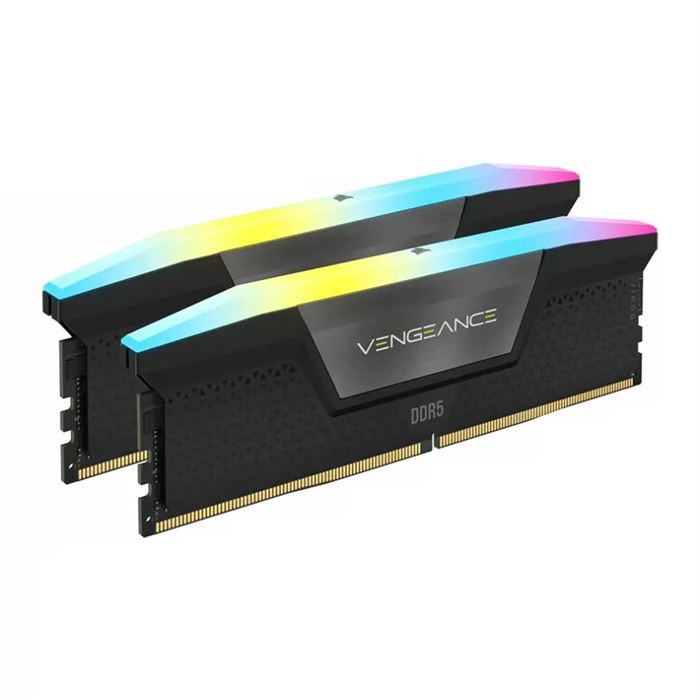 رم کامپیوتر DDR5 دو کاناله 6000 مگاهرتز CL38 کورسیر مدل VENGEANCE RGB ظرفیت 64 گیگابایت