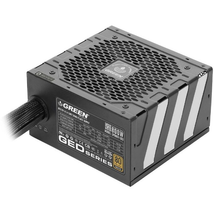 منبع تغذیه کامپیوتر گرین مدل GP800A-GED 80 Plus Bronze توان 800 وات