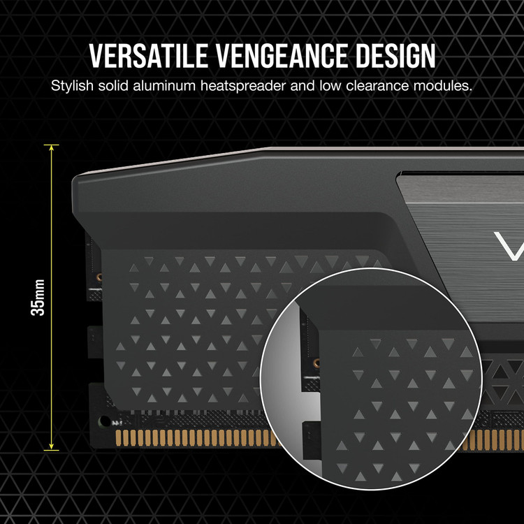رم کامپیوتر کورسیر دو کاناله Vengeance فرکانس 5600 مگاهرتز DDR5 تایمینگ CL36 حافظه 32 گیگابایت