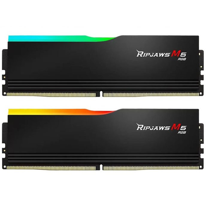 رم کامپیوتر جی اسکیل دو کاناله مدل Ripjaws M5 RGB فرکانس 6400 مگاهرتز DDR5 تایمینگ CL36 حافظه 32 گیگابایت