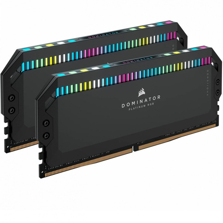رم کامپیوتر DDR5 دو کاناله 6600 مگاهرتز CL32 کورسیر مدل Dominator Platinum RGB ظرفیت 64 گیگابایت