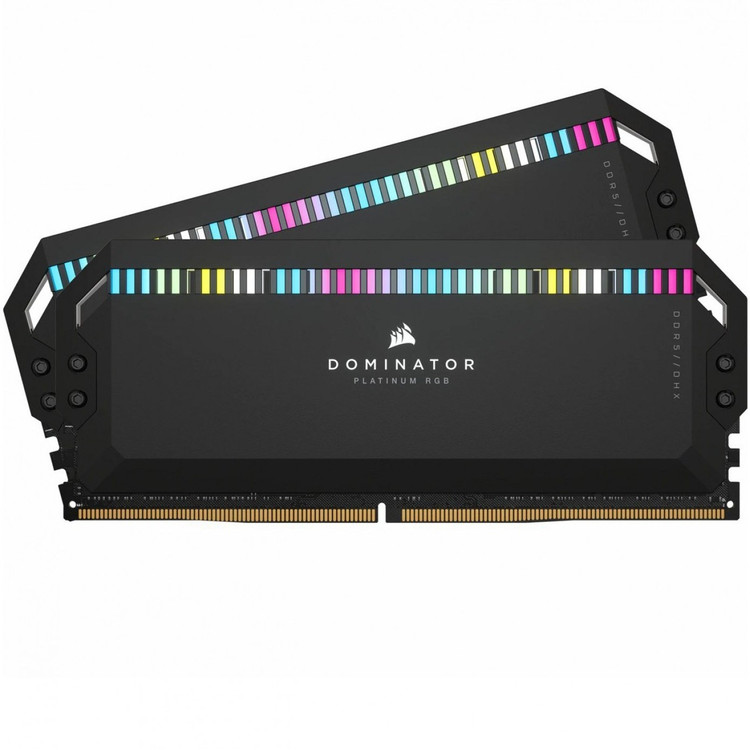 رم کامپیوتر DDR5 دو کاناله 6600 مگاهرتز CL32 کورسیر مدل Dominator Platinum RGB ظرفیت 64 گیگابایت
