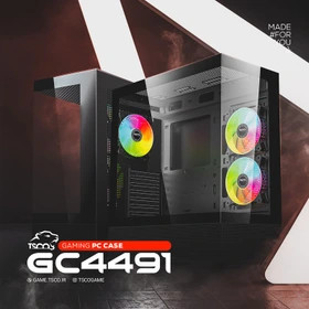 کیس کامپیوتر تسکو GC 4491 RGB Mid Tower مشکی