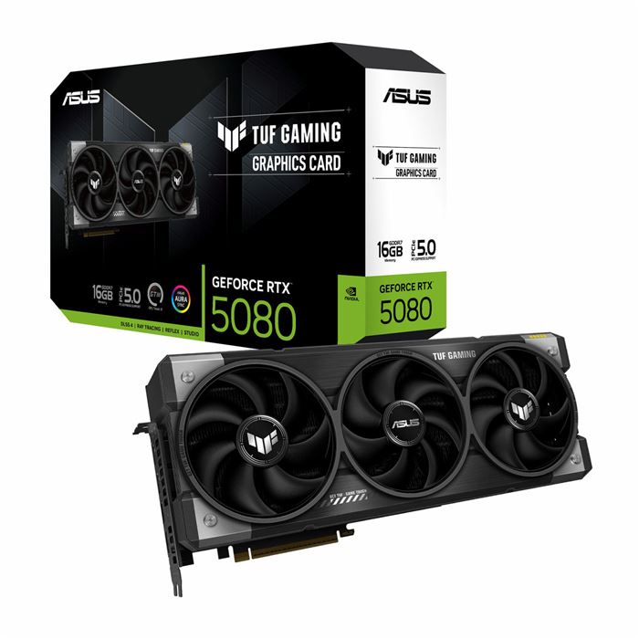 کارت گرافیک ایسوس TUF Gaming RTX 5080 ظرفیت ۱۶ گیگابایت GDDR7