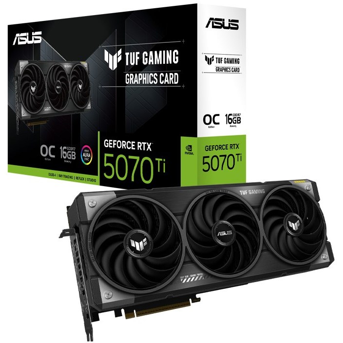 کارت گرافیک ایسوس TUF Gaming RTX 5070Ti ظرفیت ۱۶ گیگابایت GDDR7
