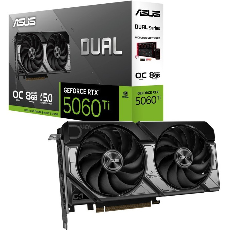 کارت گرافیک ایسوس RTX 5060 Ti OC Dual حافظه 8 گیگابایت