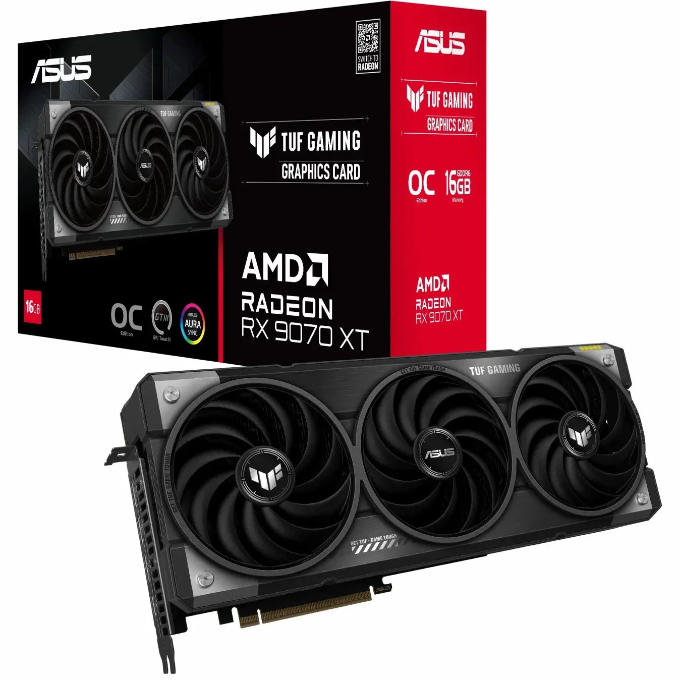 کارت گرافیک ایسوس مدل TUF Gaming RX 9070 XT OC حافظه 16 گیگابایت